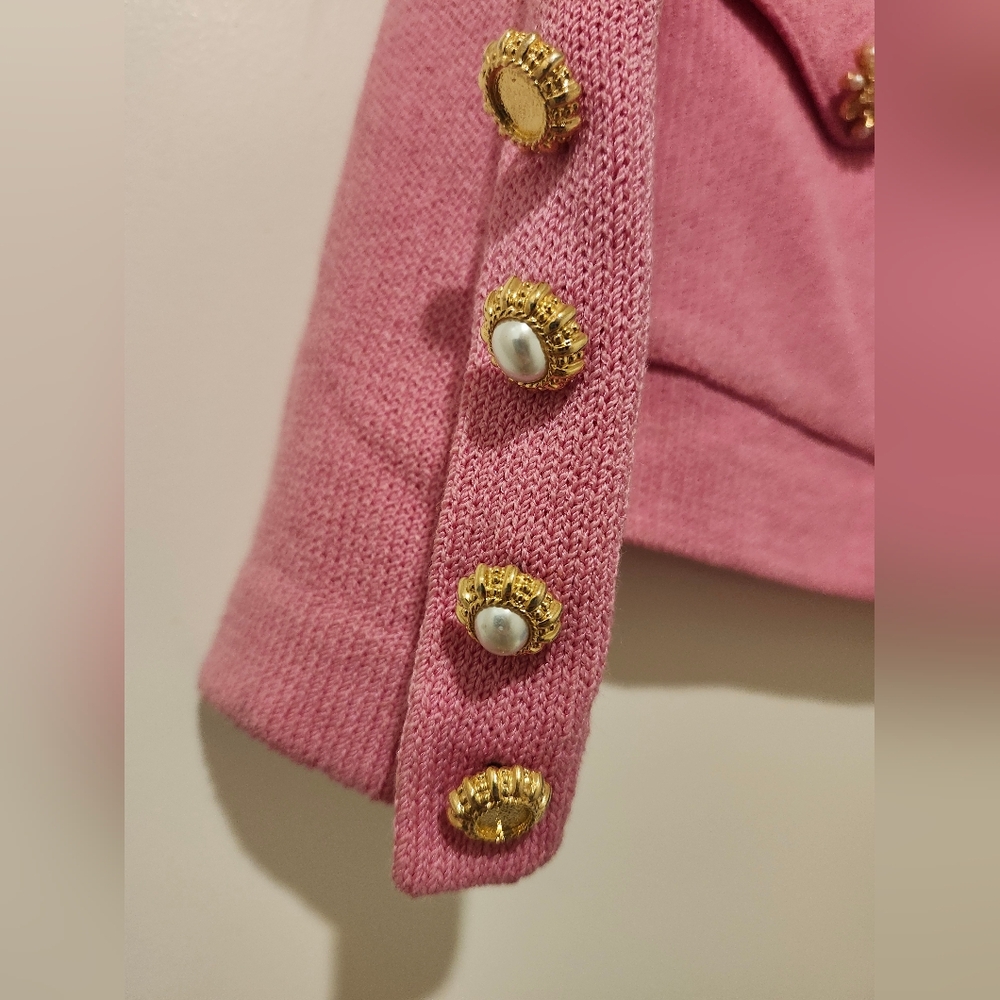 St. John Collection By Marie Gray Pink Button-Up Jacket Size 2 - Picture 8 of 11